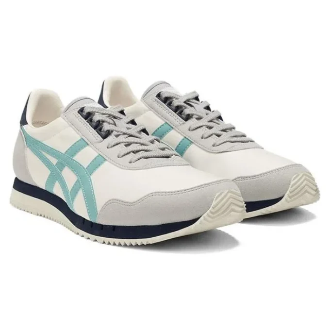 Dualio Marathon hardloopschoenen “Cream White Grey Aqua”