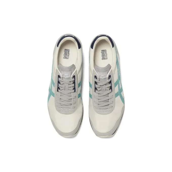 Dualio Marathon hardloopschoenen “Cream White Grey Aqua”