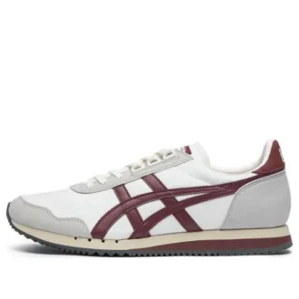 Dualio Marathon hardloopschoenen “Wit Grijs Bordeauxrood”