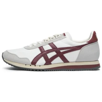 Dualio Marathon hardloopschoenen “Wit Grijs Bordeauxrood”