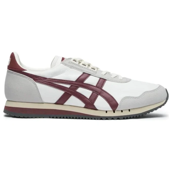 Dualio Marathon hardloopschoenen “Wit Grijs Bordeauxrood”