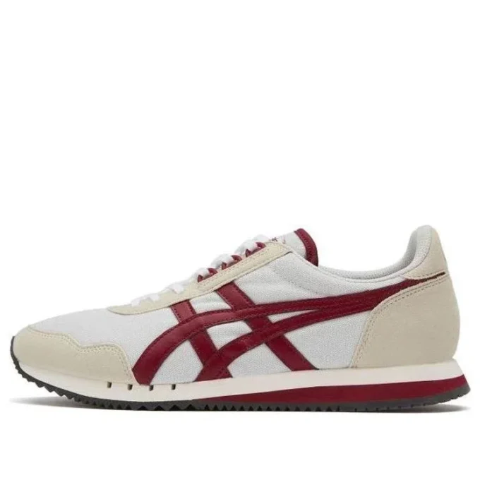 Dualio-schoenen “Cream Burgundy”
