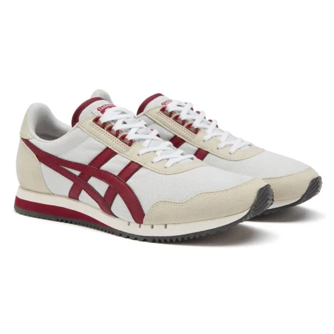 Dualio-schoenen “Cream Burgundy”