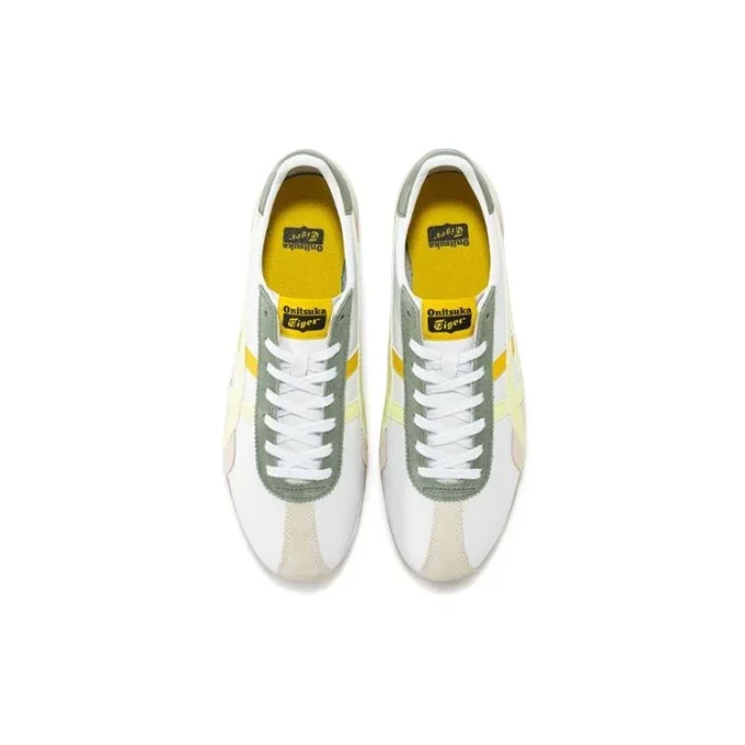 Runspark-schoenen “Wit Olijfgroen Geel”